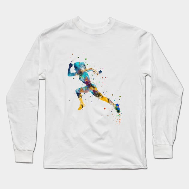 Running woman Long Sleeve T-Shirt by RosaliArt